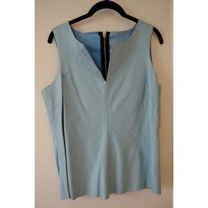 PJK Patterson J Kincaid Melissa Leather Shell Top Blue Size S